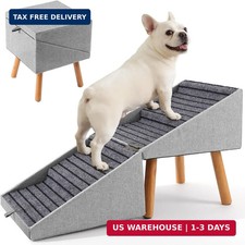 17.13" H Split Ottoman Dog Stairs for Couch and Bed, Dog Ramp for Small Dogs and