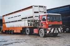 Truck photo ERF EC14 cattle transporter United Kingdom red LIVESTOCK & BU #e1xn