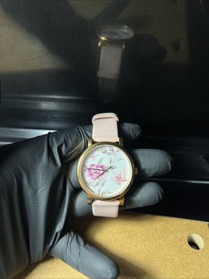 Timex TW2U19300 Women's Full Bloom Floral Dial with Rosegold Leather Strap Watch