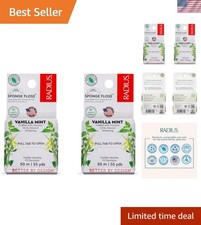 Dental Floss, Sponge Floss, Vanilla Mint, 55 Yards,  Non-Toxic Oral Care De...