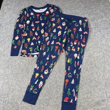 Hanna Andersson Womens Holiday HannaJams Pajama Set Ornaments Organic Cotton Med