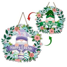 St. Patrick's Day Decor - Double-Sided St. Patrick's Day and Easter Gnome VS