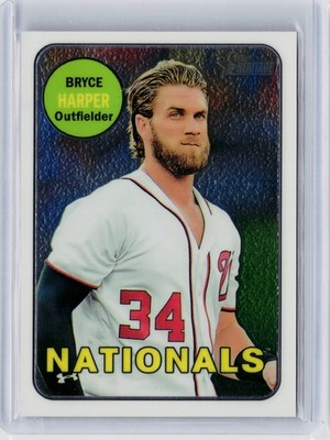 2018 TOPPS HERITAGE CHROME #22 - BRYCE HARPER #ED 924/999