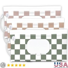 Portable Wipe Dispenser Eco-Friendly Waterproof Compact Reusable Zipper Design