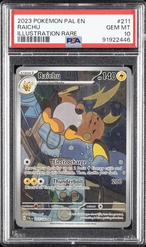 2023 POKEMON PAL EN-PALDEA EVOLVED ILLUSTRATION RARE #211 RAICHU PSA 10
