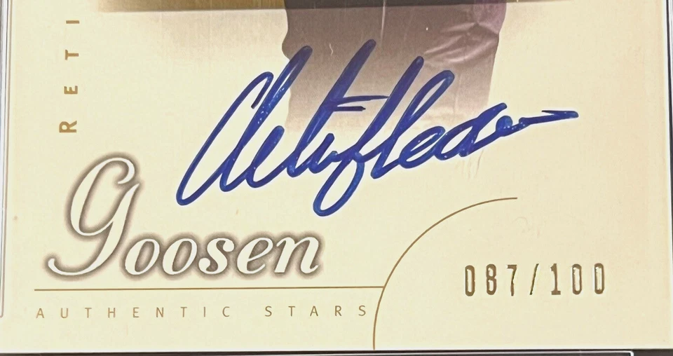 2001 SP AUTHENTIC GOLF #78 RETIEF GOOSEN PSA 9 - 1/100 POP 6 ROOKIE AUTO GOLD - Image 3 of 4