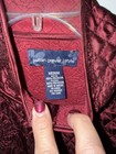 Susan Graver Burgundy Quilted Vest, Women Med, Zip, Pockets, Floral Design — photo 2
