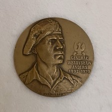 1944 WWII Polish Army Bronze Medal – General Anders -Battle Of  Monte Cassino