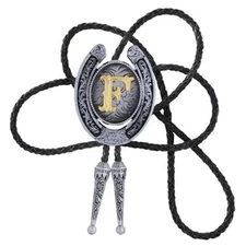  Bolo Tie for Men Western Leather Necktie Letter Mens Bolo Ties Pl0159-f
