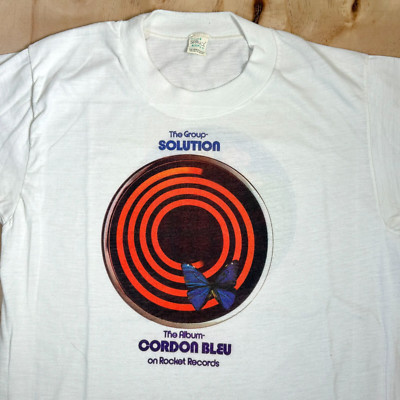 Vintage 70s Promotional Band T-shirt Solution Cordon Bleu Jazz Rock Prog