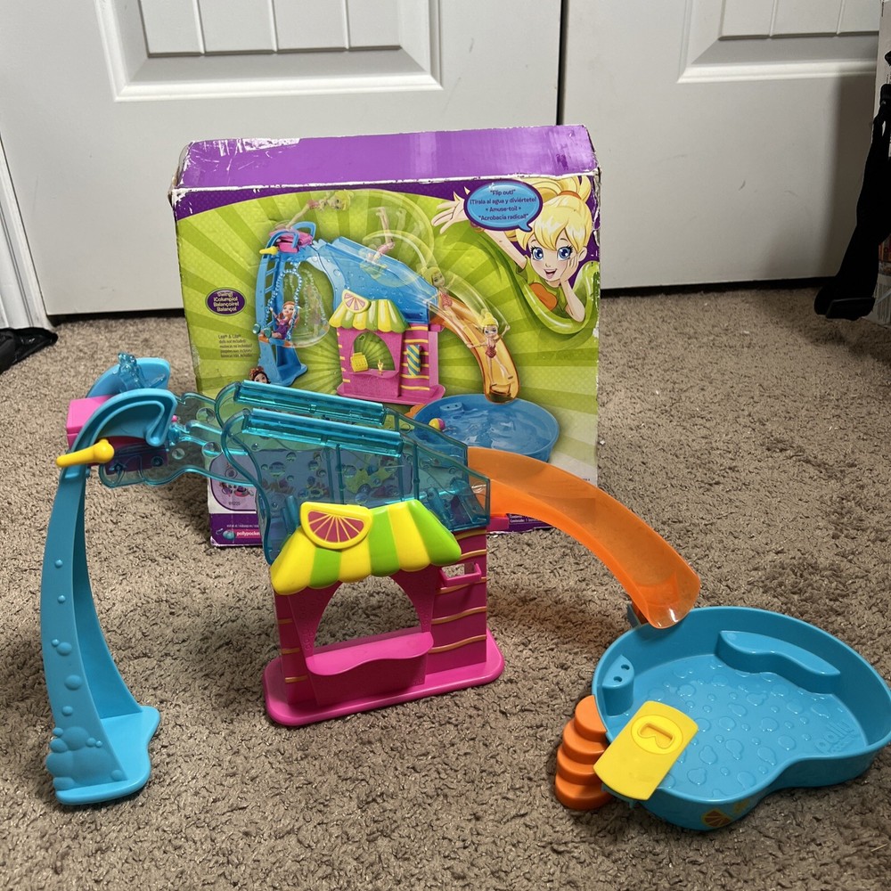 POLLY POCKET FLIP 'N SWIM SET 2011 Mattel Missing Some Accessories See Pictures