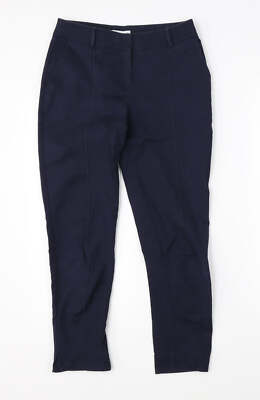 Warehouse Damen blau Baumwollmischung Chino Hose Größe 6 L24 in