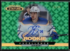 2021-22 UD Stature Rookie Excellence Autographs Green #RE-43 Jacob Bryson RC