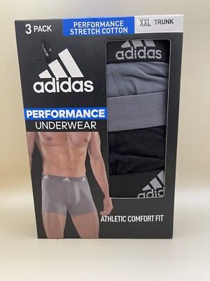 Adidas Performance Men's Underwear Cotton 3Pk Trunks Boxer