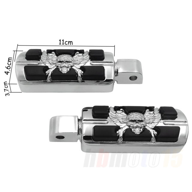 Motorcycle Pirate Skull Footpegs Chrome For Honda 97-04 Valkyrie 10-16 VT1300
