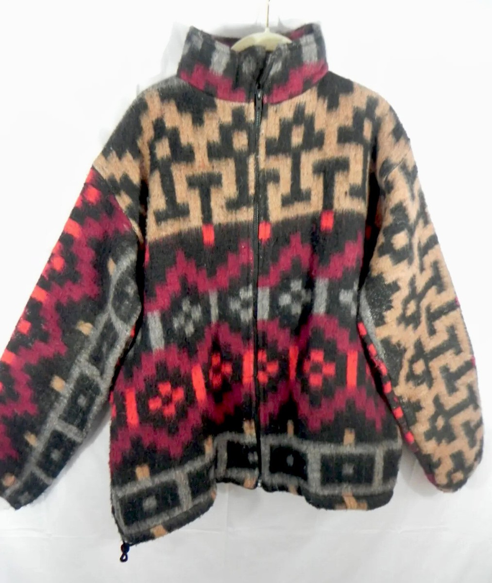Vintage MOLINA Traditional Jacket INDIAN DRAWING Made in Vintage MOLINA Traditional Jacket INDIAN DRAWING Made in