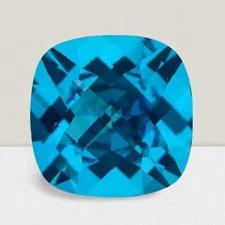 Blue Topaz Cushion Cut Gemstone 1.30 Cts - 7 mm AAA+ Loose Gem