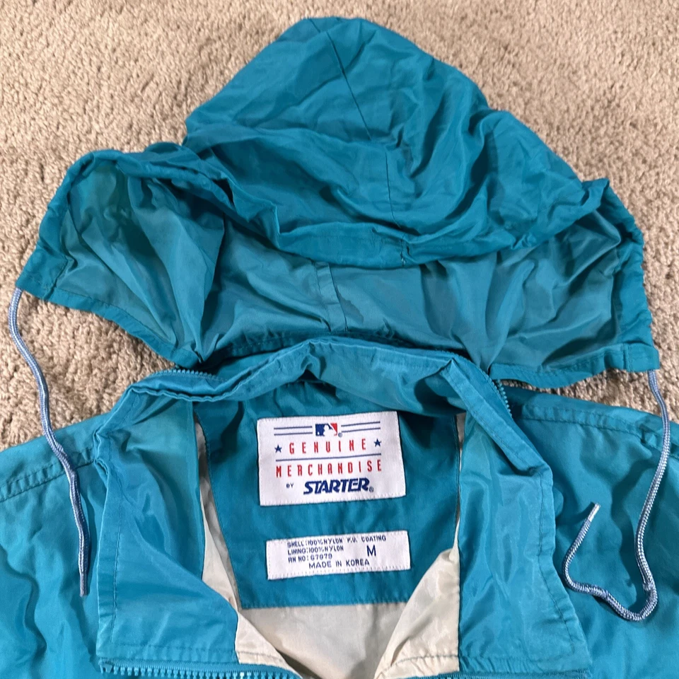 Chaqueta De Colección Florida Marlins Para Hombre Mediana Verde Con Capucha Forrada para Arranque MLB 90s Foto 3 de 4