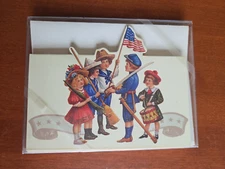 NEW! 10 Pack Patriotic Children Blank Notecards with Envelopes by Michel & Co