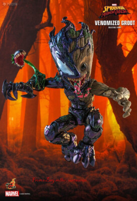 Perfect Hot Toys 1/6 Tms027 Spider Man Venomized Groot In Stock