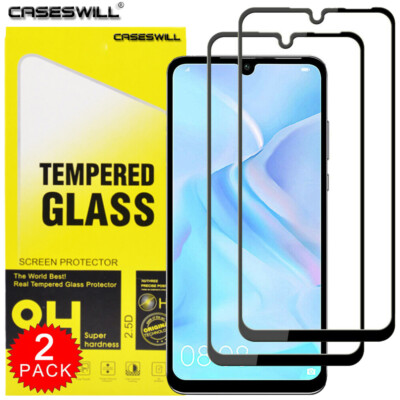 For Huawei P40 P30 P20 Lite Pro Full Coverage Tempered Glass Screen Protector
