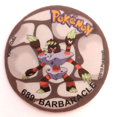 TAZO POKEMON DKV #689 BARBARACLE 2019 Kalos PERU South America Edition Pogs Taps