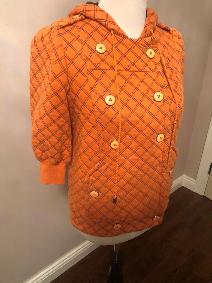Sudadera con capucha acolchada naranja Marc by Marc Jacobs de segunda mano talla X Foto 4 de 4