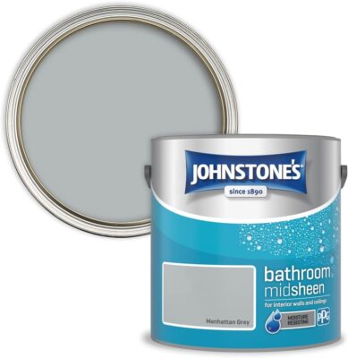 Johnstone's Bathroom 2.5L Manhatten Grey Paint Washable Wipleable | eBay UK