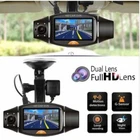 GPS HD Dual Lens 140° Dash Cam Car DVR Video Recorder Camera Front