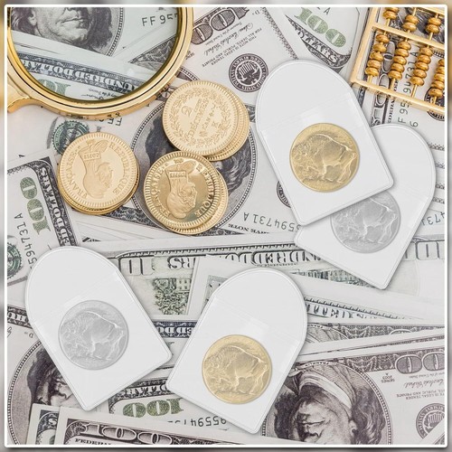 200 Pack 2 Single Pocket Coin Sleeves Plastic Coin Collection Supplies - Picture 6 of 11