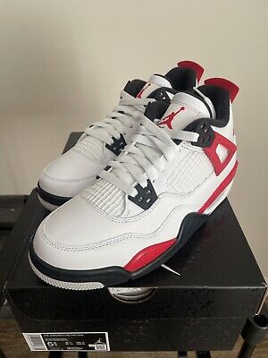 Jordan 4 Red Cement Retro GS 5.5y / 7 Women 408452-161 NEW Jordan 4 Red Cement Retro GS 5.5y / 7 Women 408452-161 NEW