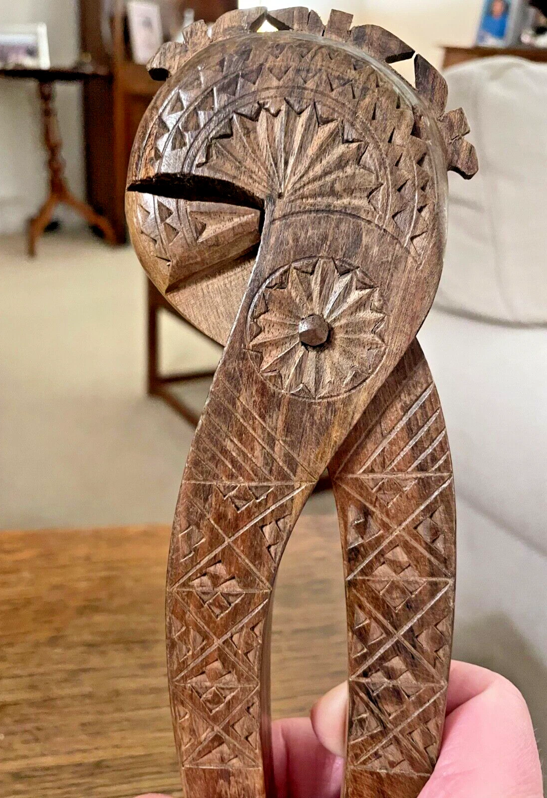 NUTCRACKER - SCANDINAVIAN CHIP CARVED WOODEN NUTCRACKER