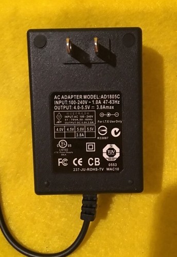 AC Adaptor I.T.E. AC-DC Power Supply Charger Model AD1805C