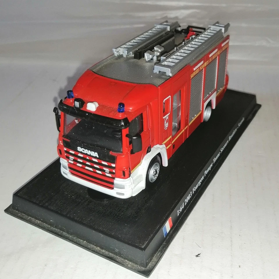 FOURGON POMPE TONNE SECOURS ROUTIERS SCANIA 2003 DEL PRADO SCALA 1/64 - Immagine 2 di 3
