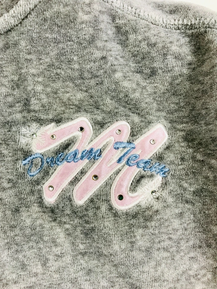 Moletom com capuz Mudd, feminino tamanho grande, cinza, zíper completo, Dream Team, bolsos - Imagem 3 de 4