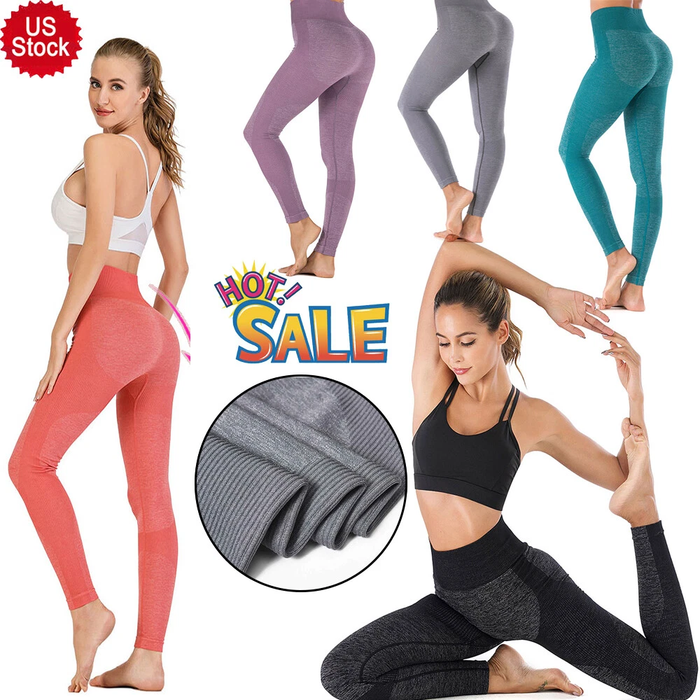 Women's Stretchy High Waist Tummy Control Yoga Pants Leggings