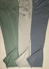 Adidas Men's Fleece Tapered Pant with Zippered Bottoms Green, Blue OR Gray NWT