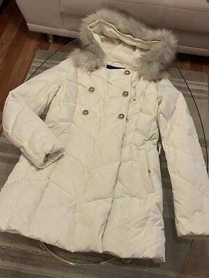 MARCIANO    Mantel Daunenmantel  Daunenjacke Steppjacke S 36 IT40 cremefarbe