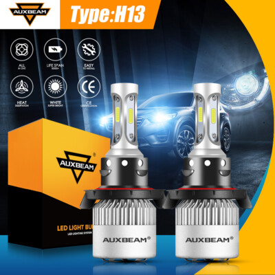 AUXBEAM H13 9008 LED Headlight Bulbs Kit High Low Beam 6500K - Foto 11