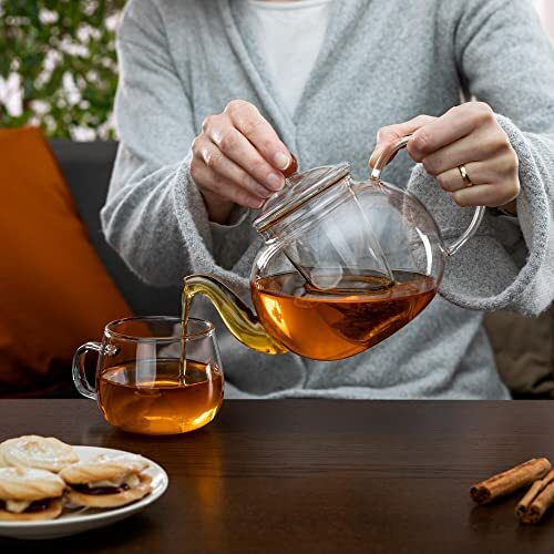 Kitchen Kite Clear Glass Teapot with Removable Glass Infuser and Lid Glass eBay
