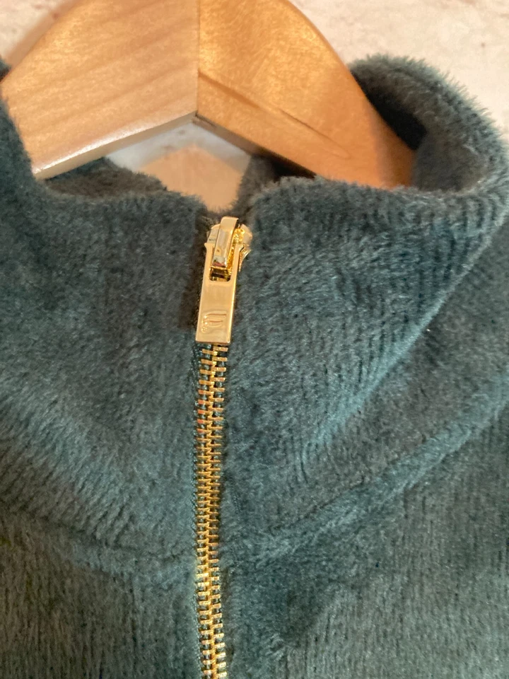 Mono Fabletics Acogedor Cordón Cremallera Para Mujer XL Verde Bosque Terciopelo Frontal Cremallera Suave Foto 4 de 4