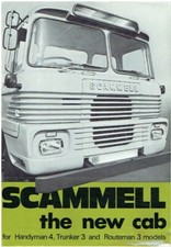 SCAMMELL HANDYMAN 4 , TRUNKER 3 & ROUTEMAN 3 CAB ORIG '72 FACTORY SALES BROCHURE