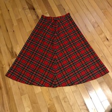 vintage plaid skirt size 7/8 union tag
