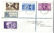 GB 1948 OLYMPIC GAMES SET REGISTERED COVER BALMORAL CASTLE ROYAL PALACE