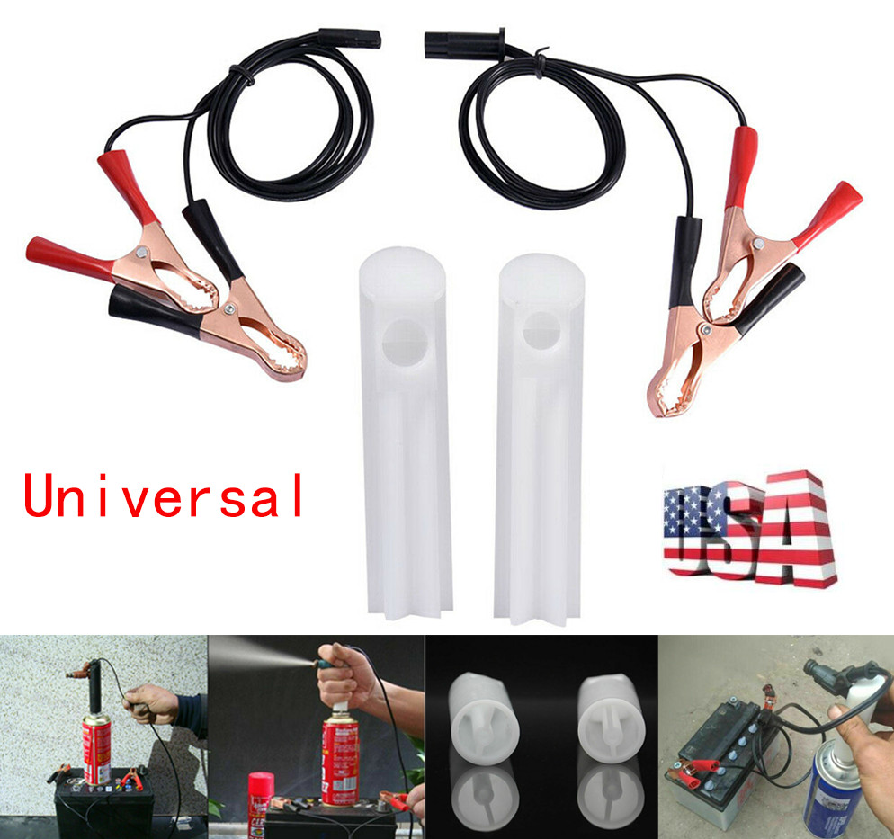 Car Vehicles Fuel Injector Flush Cleaner Adapter Kit Universal Cleaning Tool USA
