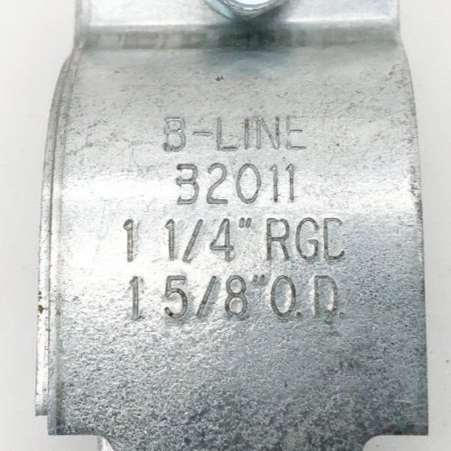 Lot of 20 New Cooper B-Line B2011PAZN Conduit Clamps 1-1/4" RGD 1-5/8 - Image 4 of 4