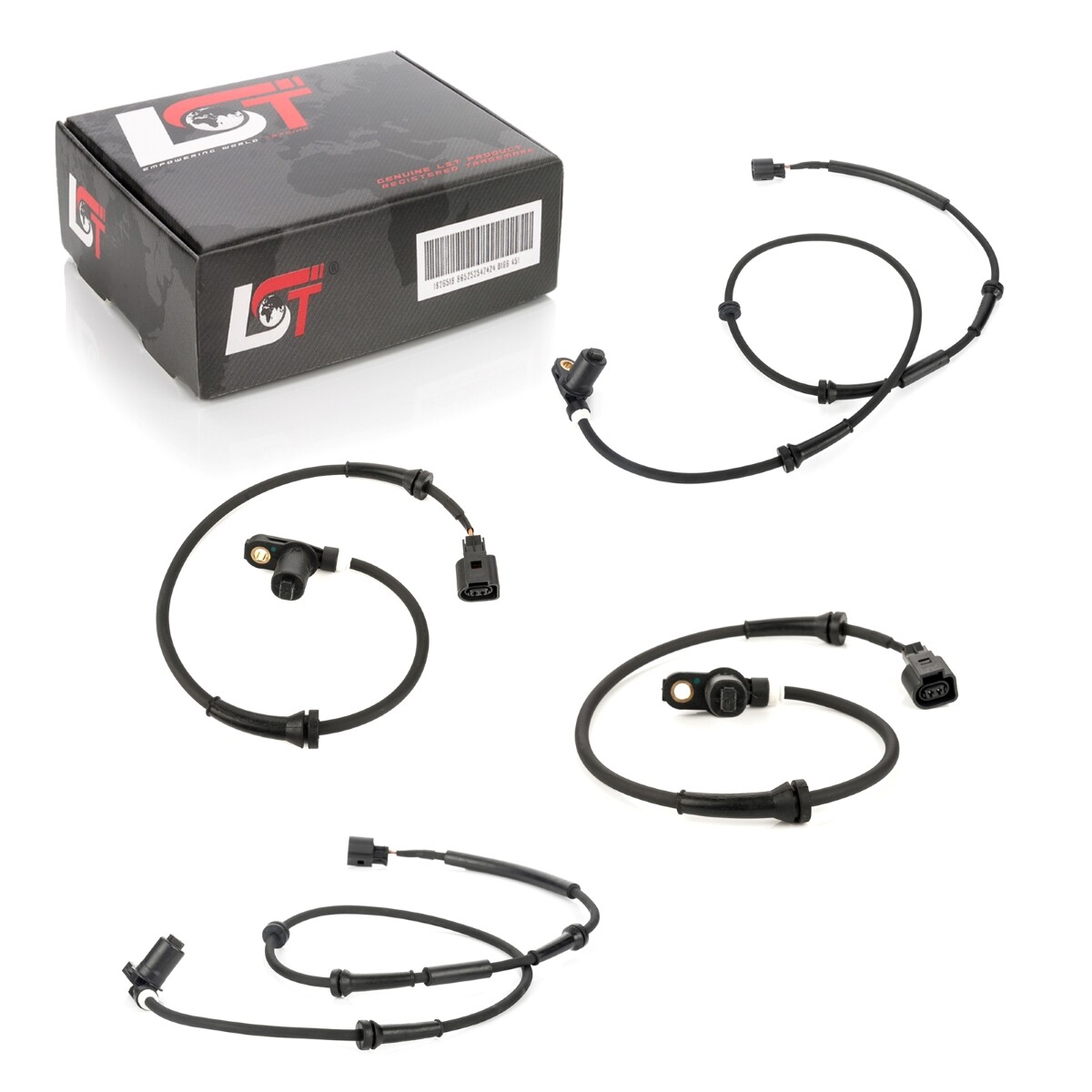 4x ABS Sensor Wheel Speed Sensor Set front rear for SEAT ALHAMBRA 7V until 06/00