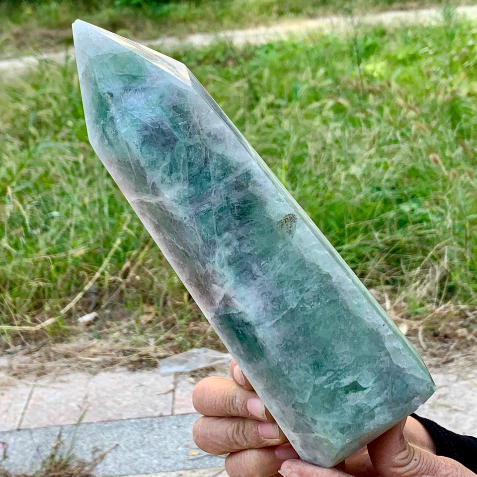 3.27LB Natural Unique Colored Fluorite Column Quartz Crystal Sample eBay