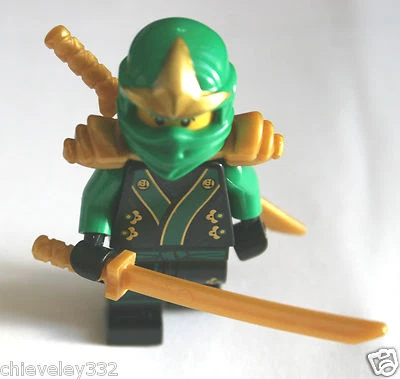 Lego Ninjago Lloyd The Green Ninja + 2 Golden Swords Limited Edition Brand New