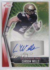 2022 SAGE Low Series Auto Red Carson Wells #A-CW Auto ku9